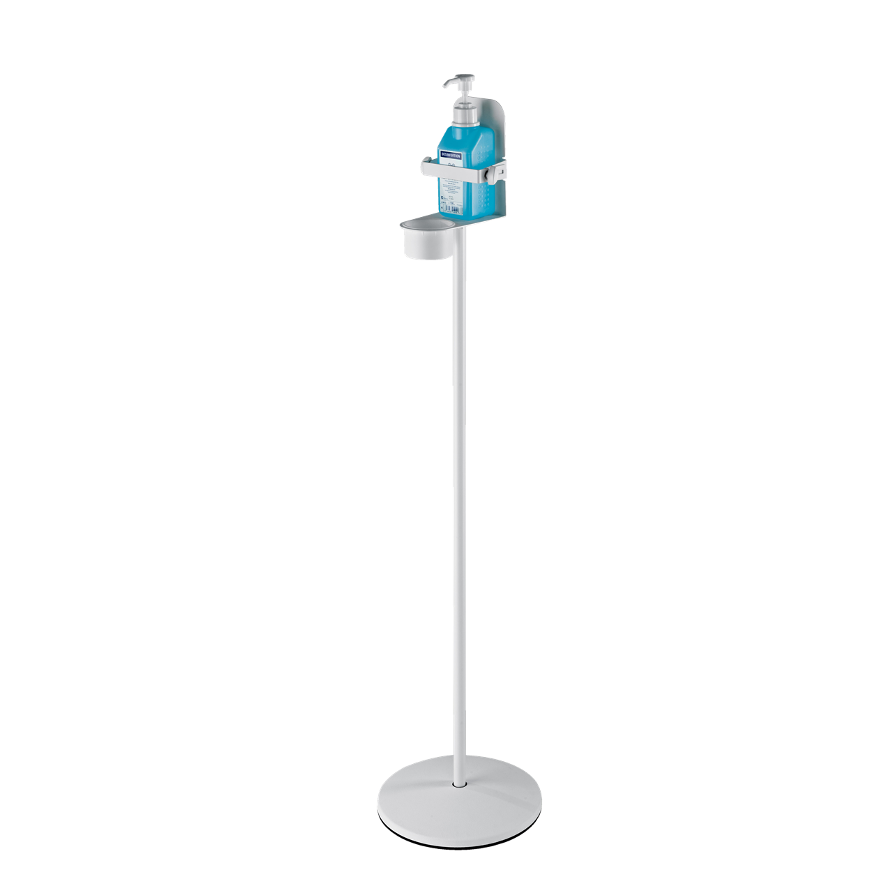 K&M 98-803/10+wei 80310 Desinfektionsmittelständer mit Klemmbügel weiss