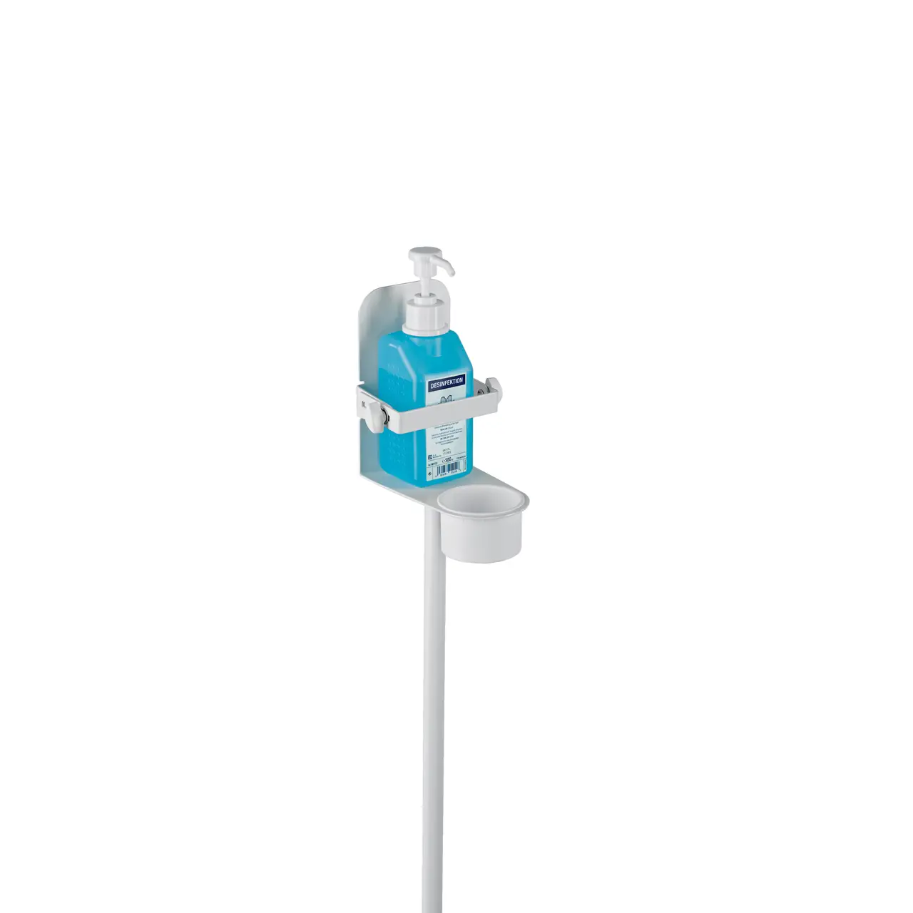 K&M 98-803/10+wei 80310 Desinfektionsmittelständer mit Klemmbügel weiss – Bild 3