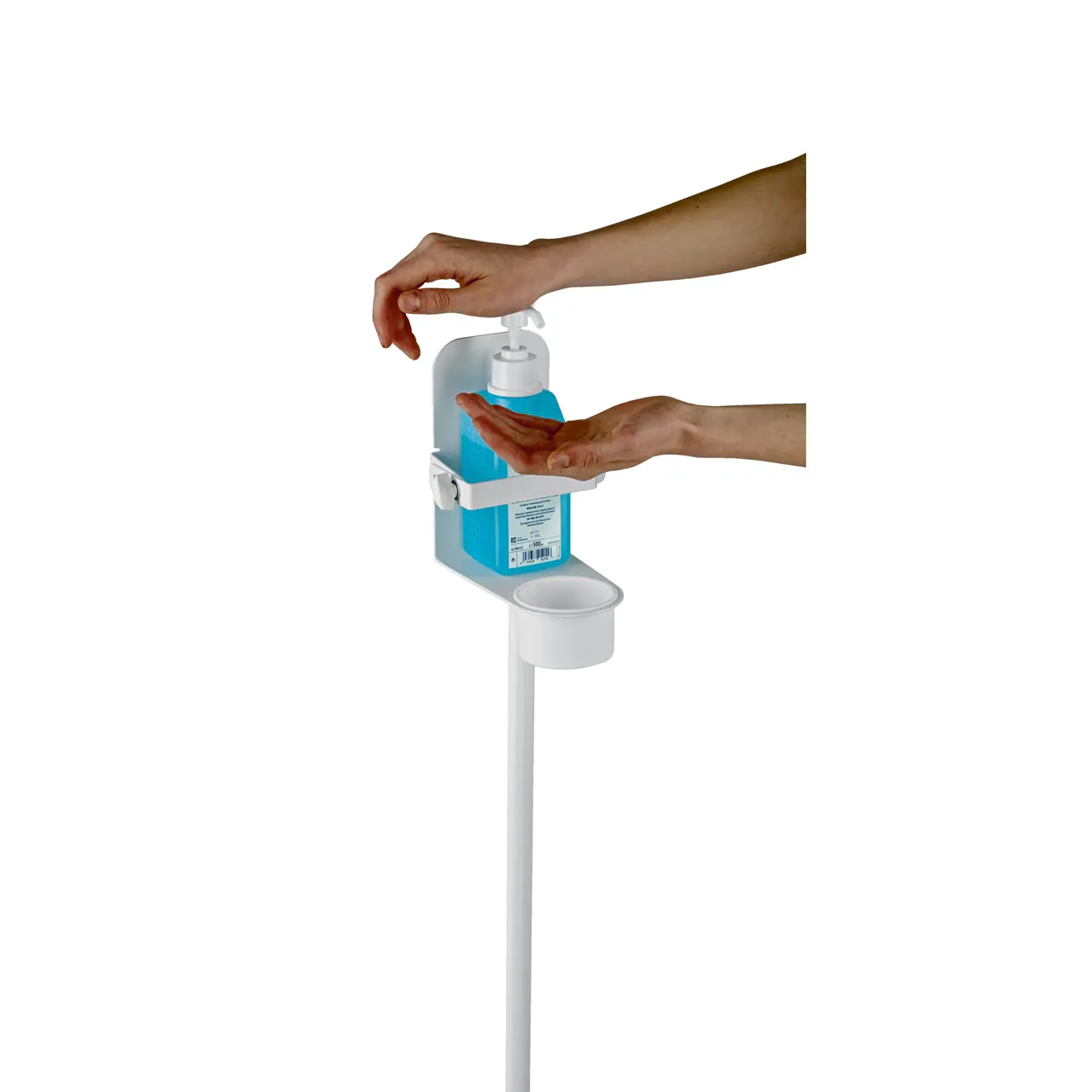 K&M 98-803/10+wei 80310 Desinfektionsmittelständer mit Klemmbügel weiss – Bild 4