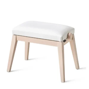 K&M 76-139/41 13941 Klavierbank | Bank Asche, Sitz Vinyl weiss