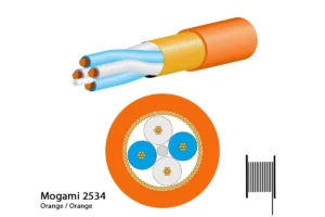 Mogami 2534 Mikrofonkabel, Neglex Quad, Ø 6,0 mm, orange, 200m Spule