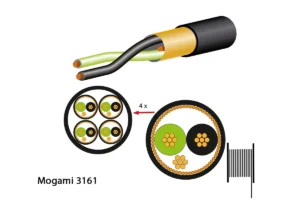 Mogami 3161 Multicore-Kabel, digital, 110 Ohm, 4-Kanal, Ø 10.5 mm, schwarz, 300m Holztrommel