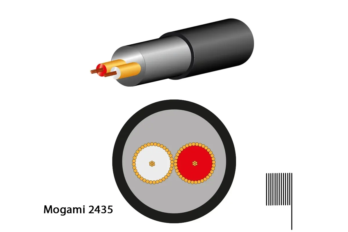 Mogami 2435 Mikrofonkabel, Einzelabschirmung, Ø 6,0 mm, schwarz, 200m Spule