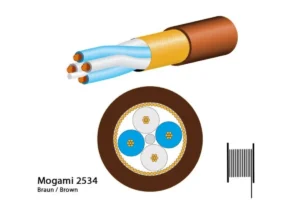 Mogami 2534 Mikrofonkabel, Neglex Quad, Ø 6,0 mm, braun, 200m Spule