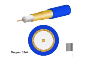 Mogami 2964 Koaxial, 75 Ohm, Ø 4,8 mm, blau, 200m Rolle
