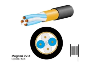 Mogami 2534 Mikrofonkabel, Neglex Quad, Ø 6,0 mm, schwarz, 200m Spule