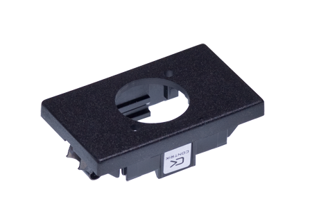 Contrik FLF1-SCHWARZ FLF Platte sw 1xD-Serie