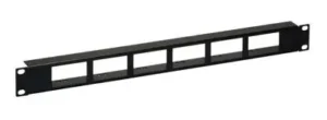 Contrik P6-FLF-SW-1HE 6er Panel FLF, 19'' 1HE, leer, sw matt