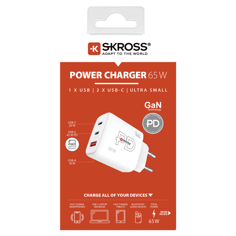 SKROSS Ladeadapter 45W PD 1xUSB-A + 1xUSB-C max. 5.4A, ws - Image 4