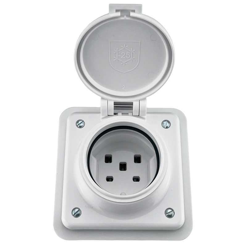 MICA UP-Nass-Steckdose 1xT25 (16A/400V) IP55 ws