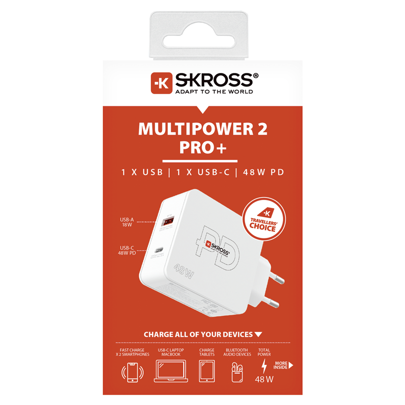 SKROSS Wand-Ladeadapter 48W PD 1xUSB-A + 1xUSB-C max. 6.0A, ws - Image 4