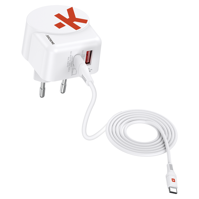 SKROSS Ladeadapter 45W PD 1xUSB-A + 1xUSB-C max. 5.4A, ws
