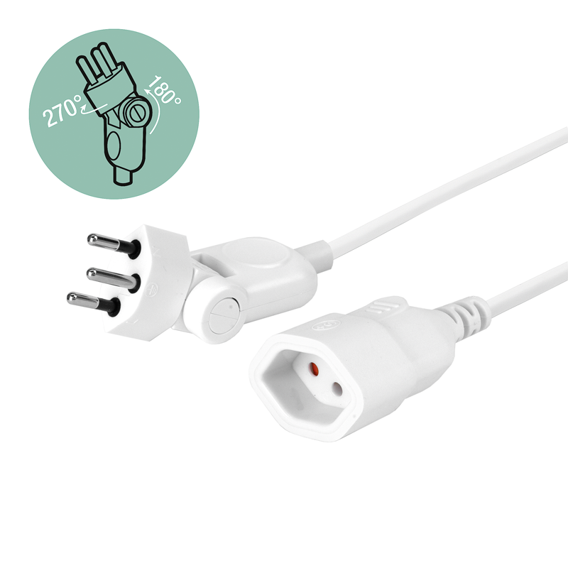 STEFFEN Verlängerungskabel mit Klappstecker Td 3G1.0mm² 3m T12-T13 IP20 ws - Image 2