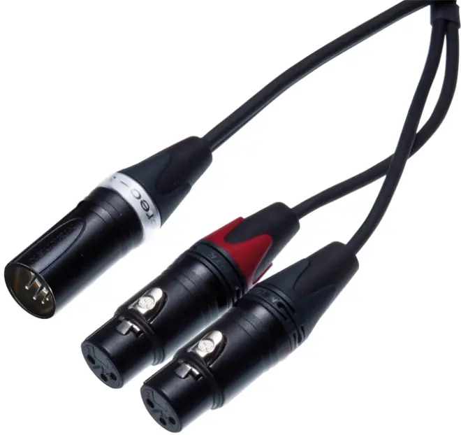 Contrik NMKYSTEREO-M-0.5 0.5m Stereo-Split 5p m - 2x XLR 3p