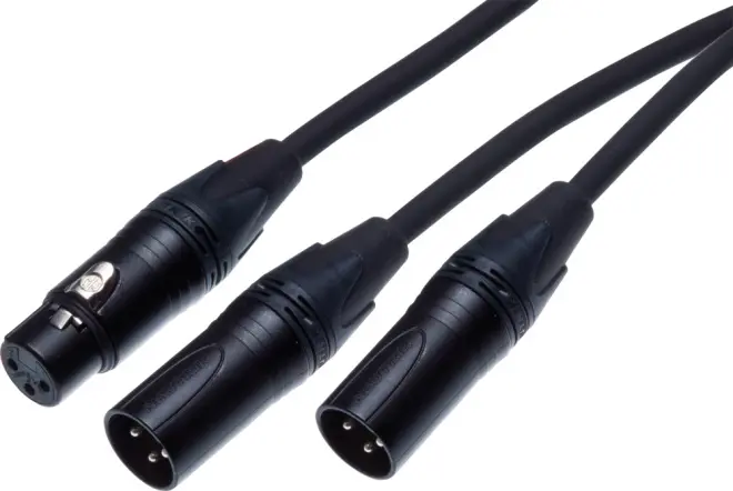 Contrik NMKY0.3FXMXMX 0,3m Y-Kabel 1xNC3FXX-BAG-2xNC3MXX-