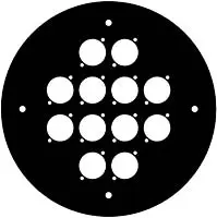 Contrik KTCOVER12/GT310 Abdeckplatte 12xD-Ausschnitt / GT310