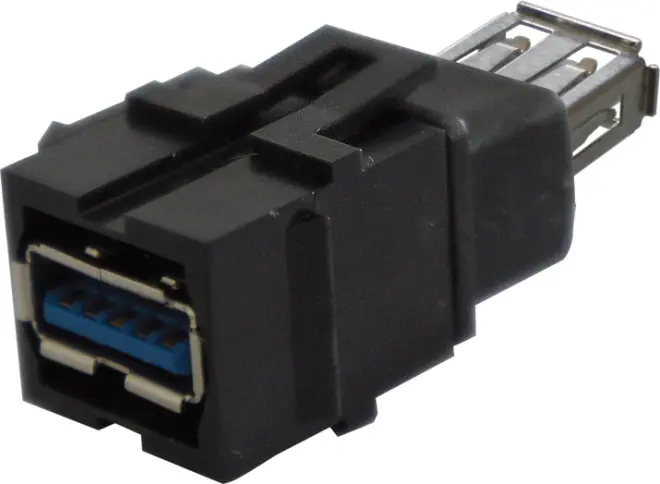 Contrik KSE-USBAFAF3-SW Keystone 1x USB A f/f 3.0, sw