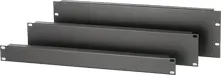 Contrik CR-BL1-2HE-ST-SW 19''2HE U-Blende Stahl, sw, Feinstruktur