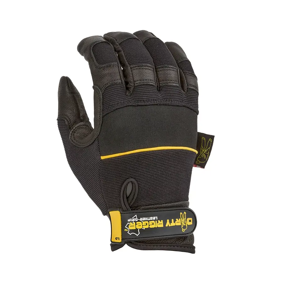 Dirty Rigger Leather Grip Multi-purpose Gloves (full finger) size M