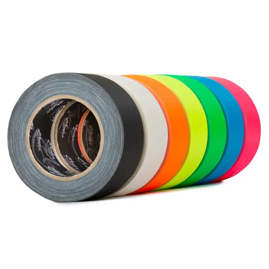 Le Mark ULTRA MATT Environmentally Focused Ultra Heavy Duty Gaffer Tape All Fluorescent colours 12mm x 25m