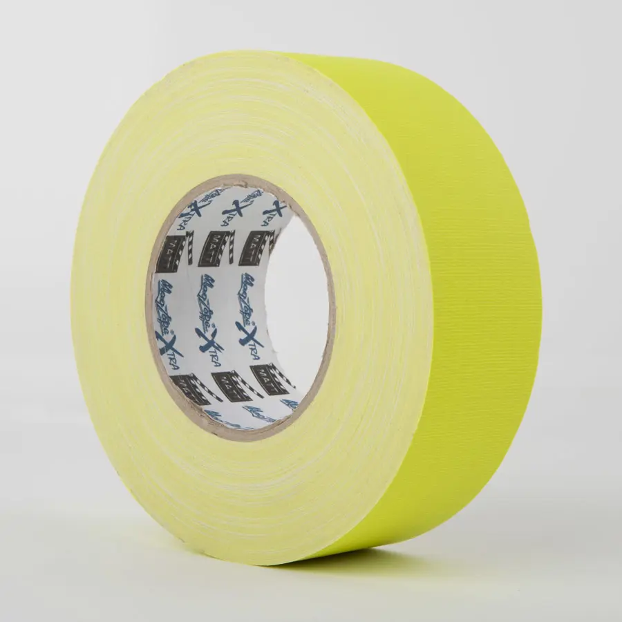 Le Mark MagTape XTRA MATT Economy Matt Gaffer Tape Fluorescent Yellow 12mm x 25m