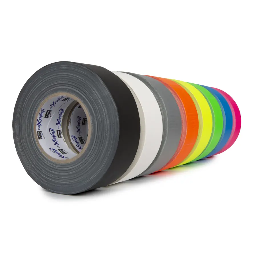 Le Mark MagTape XTRA MATT Economy Matt Gaffer Tape Fluorescent Yellow 12mm x 25m - Image 2