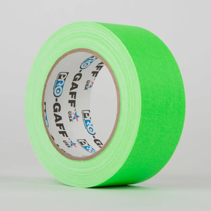 Pro Gaff / Cloth Tape Fluorescent Green 12mm x 25yds
