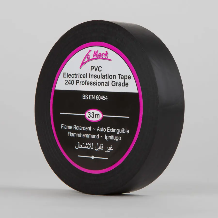Le Mark PVC Electrical Insulation Tape Black 25mm x 33m