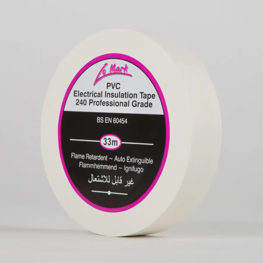 Le Mark PVC Electrical Insulation Tape White 75mm x 33m