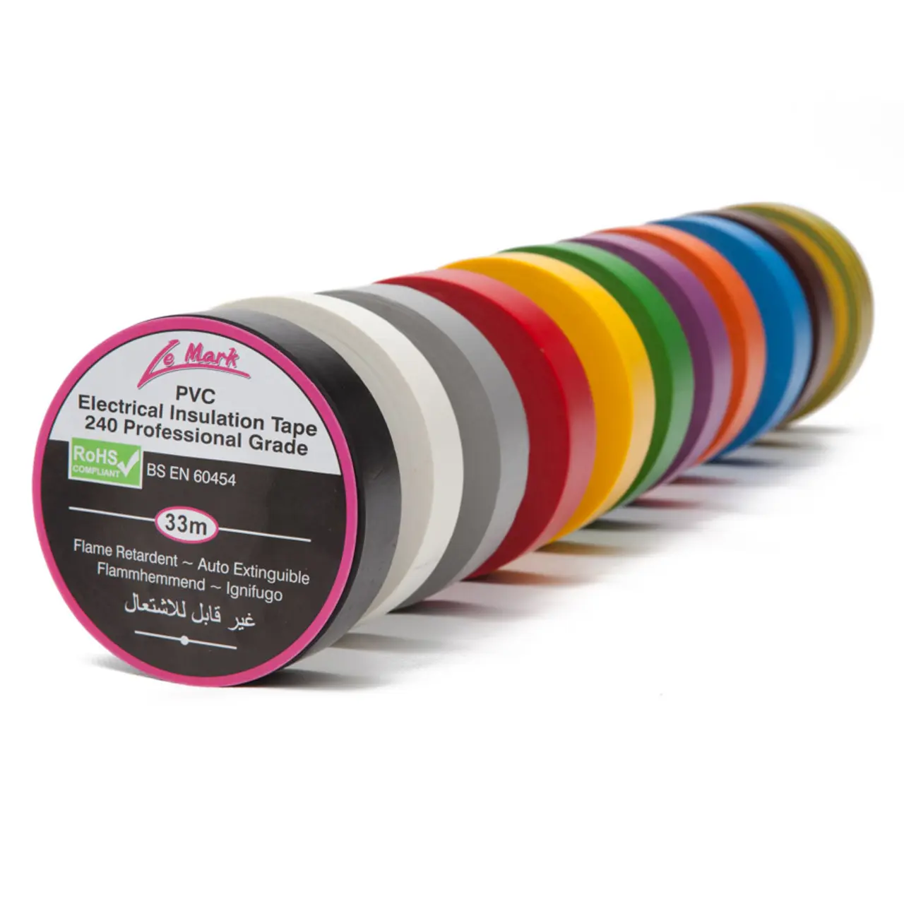 Le Mark PVC Electrical Insulation Tape White 75mm x 33m – Bild 2