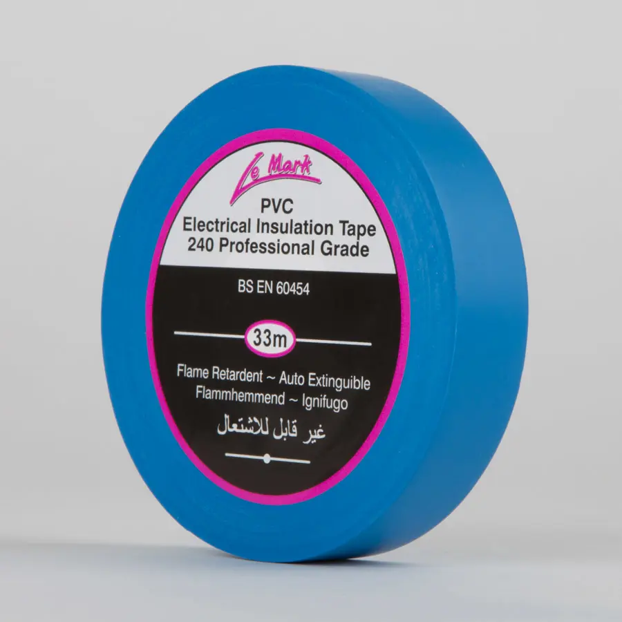 Le Mark PVC Electrical Insulation Tape Blue 100mm x 33m