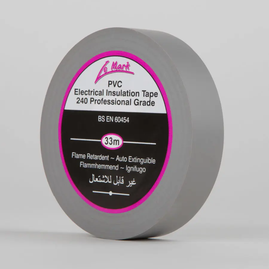 Le Mark PVC Electrical Insulation Tape Grey 100mm x 33m