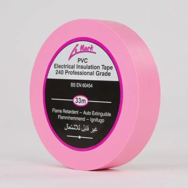 Le Mark PVC Electrical Insulation Tape Pink 100mm x 33m