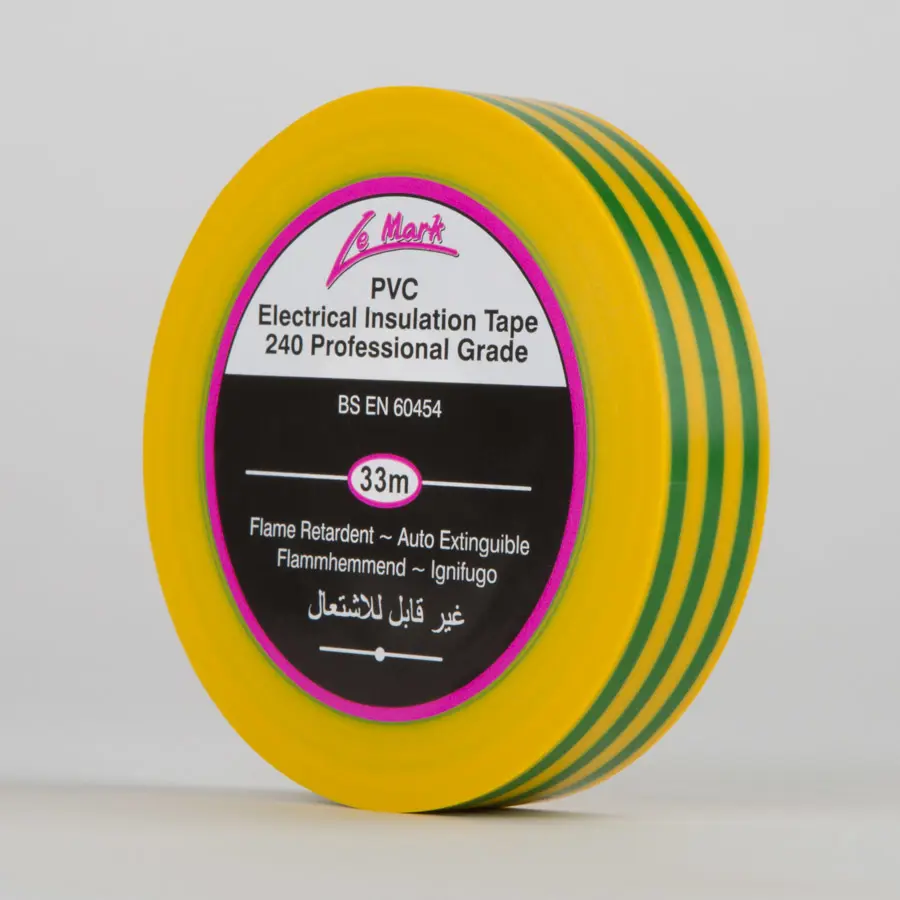 Le Mark PVC Electrical Insulation Tape Earth 19mm x 33m