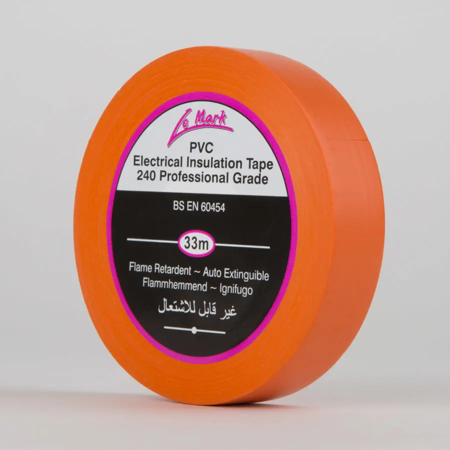 Le Mark PVC Electrical Insulation Tape Orange 100mm x 33m