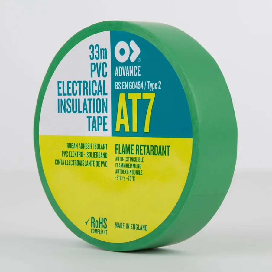Advance PVC Electrical Insulation Tape AT11 Green 12mm x 33m