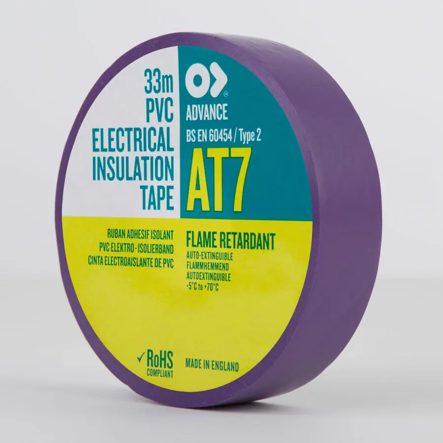 Advance PVC Electrical Insulation Tape AT26 Violet 19mm x 33m
