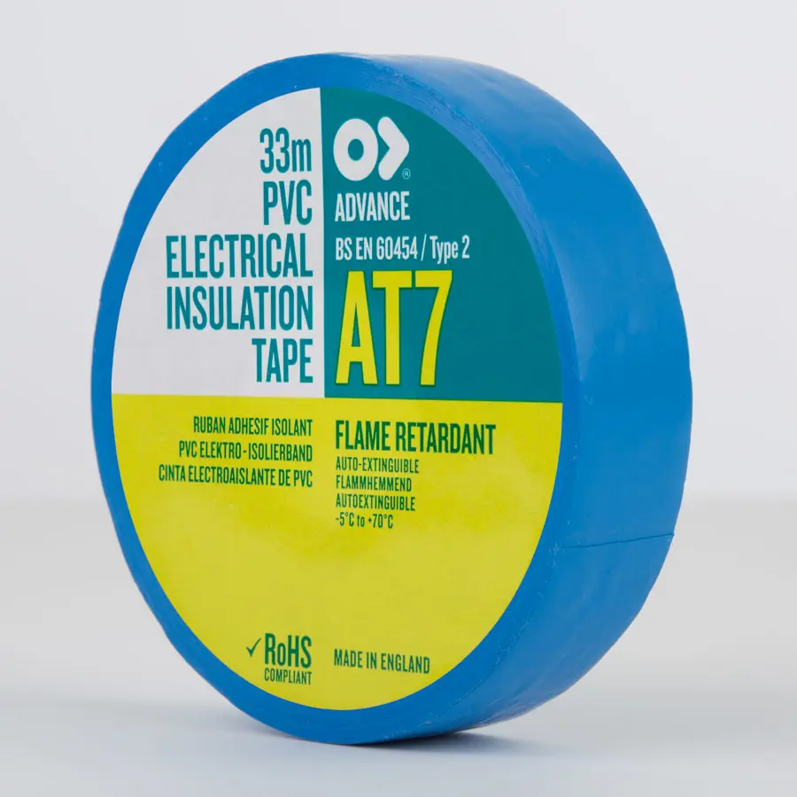 Advance PVC Electrical Insulation Tape AT29 Blue 50mm x 33m