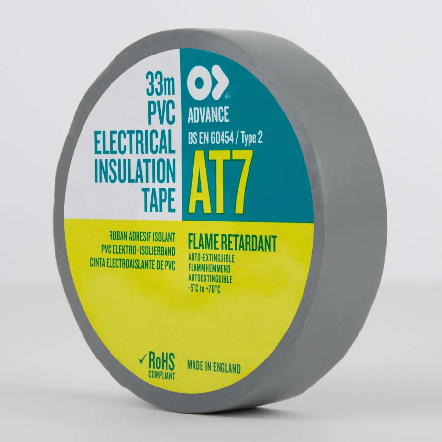 Advance PVC Electrical Insulation Tape AT34 Grey 50mm x 33m