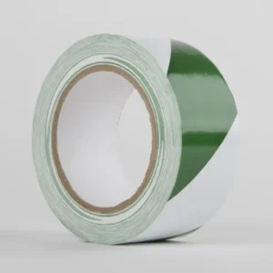Le Mark Hazard Warning PVC Floor/Lane Marking Tape Hazard Green/White 50mm x 33m