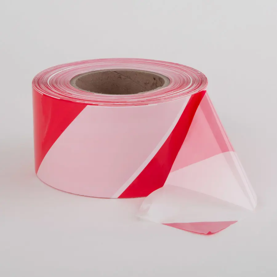 Le Mark Hazard Barrier Tape (500m Roll) Hazard Red/White 75mm x 500m
