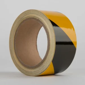 Le Mark Reflective Hazard Tape Hazard Black/Yellow 50mm x 25m