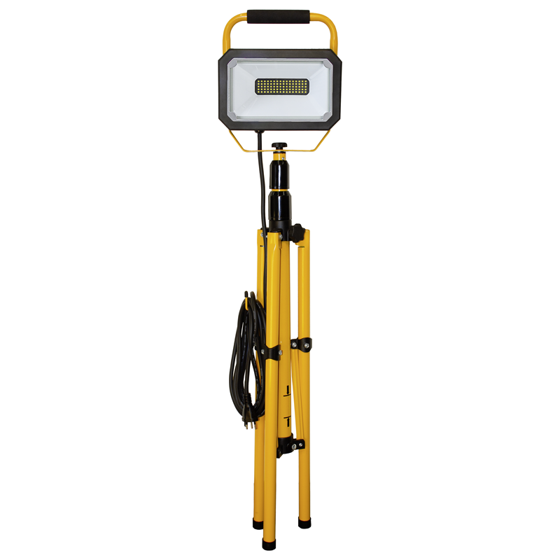 WORKLIGHT LED Strahler 23W gelb Teleskopstativ gelb 5m Kabel H07RN-F3g1 – Bild 4