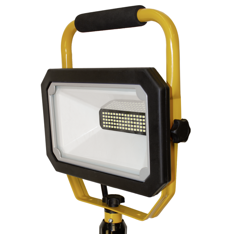 WORKLIGHT LED Strahler 23W gelb Teleskopstativ gelb 5m Kabel H07RN-F3g1 – Bild 6