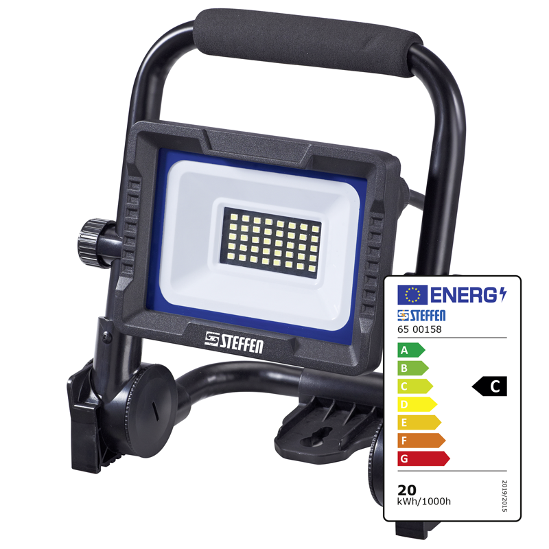 WORKLIGHT LED Strahler 20W mit Traggriff und klappbarem Standfuss 5m – Bild 2