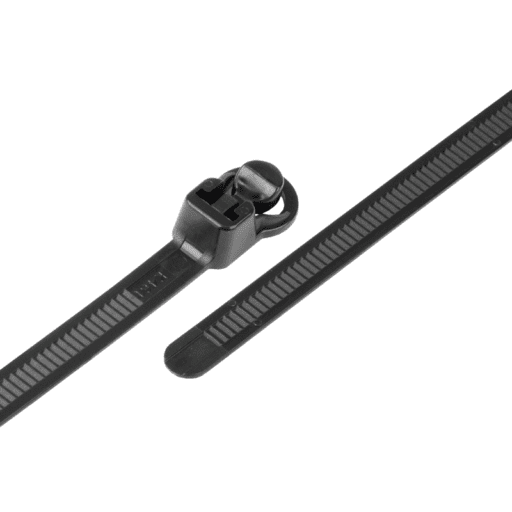 STEFFEN Kabelbinder schwarz 311.9mm x 7.5mm leicht lösbar, Pack à 25 Stk.
