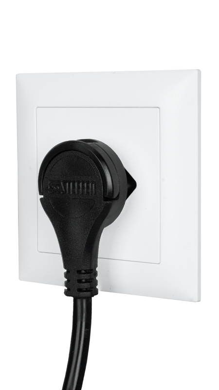 STEFFEN Verlängerungskabel schwarz Td 3x1mm² 1m T12-T13 mit Flach-Winkelstecker - Image 4