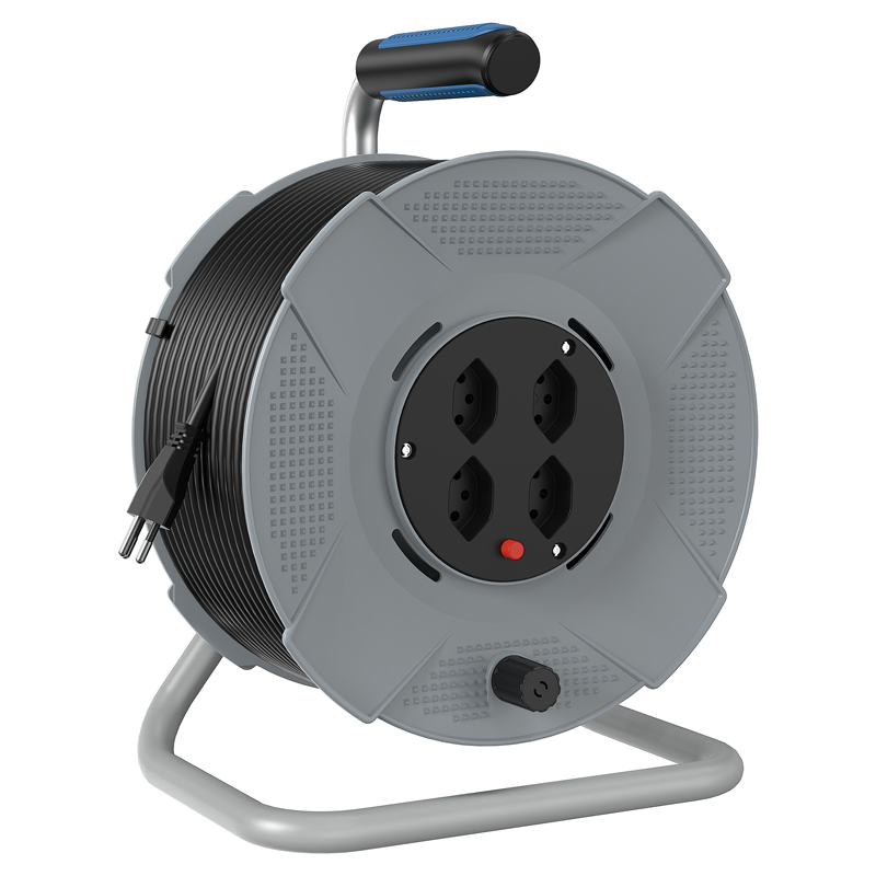 STEFFEN Kunststoff Kabelrolle 4xT13 Td 3x1mm² 40m grau/schwarz