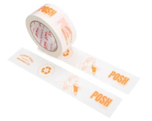Le Mark 360 Rolls Crepe Plain Paper Tapes White Custom print 1 Color 48mm x 50m