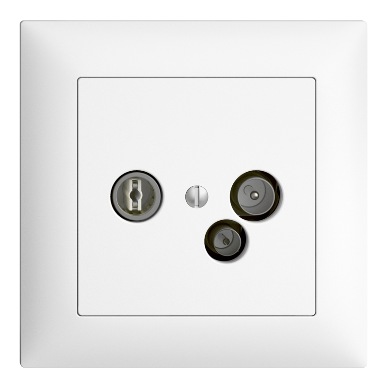 EDIZIOdue UP-Antennensteckdose R/TV/DAT, 5-1006Mhz, 11dB, ws